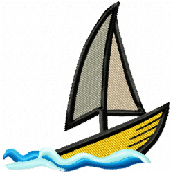 Boats Embroidery Design 8 Boats Embroidery Design 8